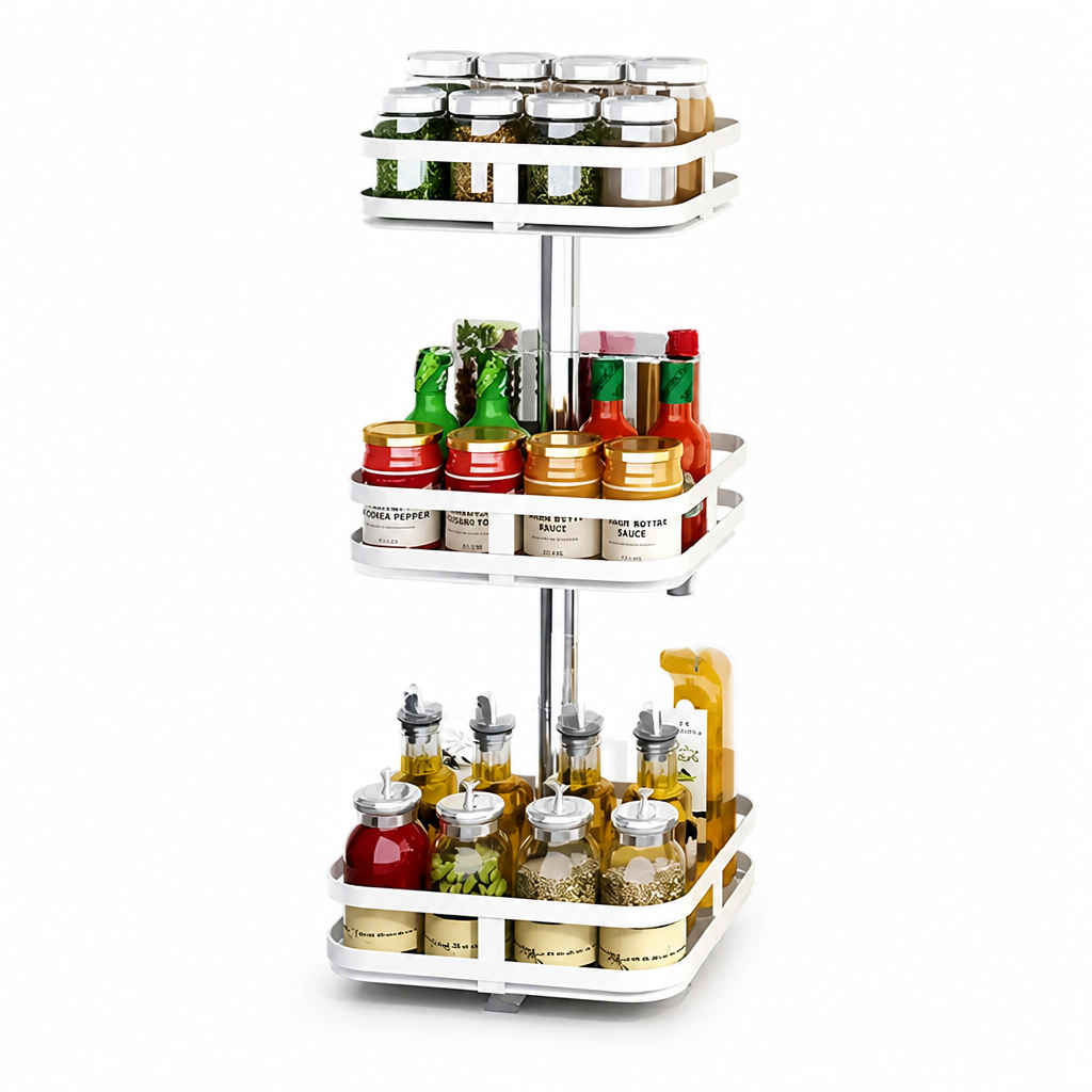 Metal Multi-Layer Kitchen Organizer (360° Rotating)