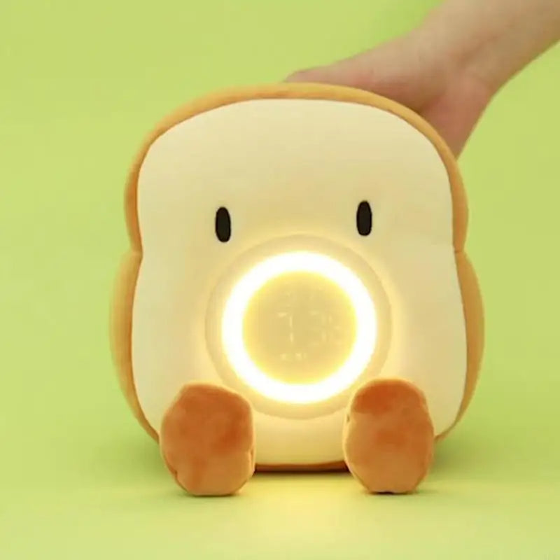 Cozy Time Buddy: Plush Alarm Clock with Gentle Night Light