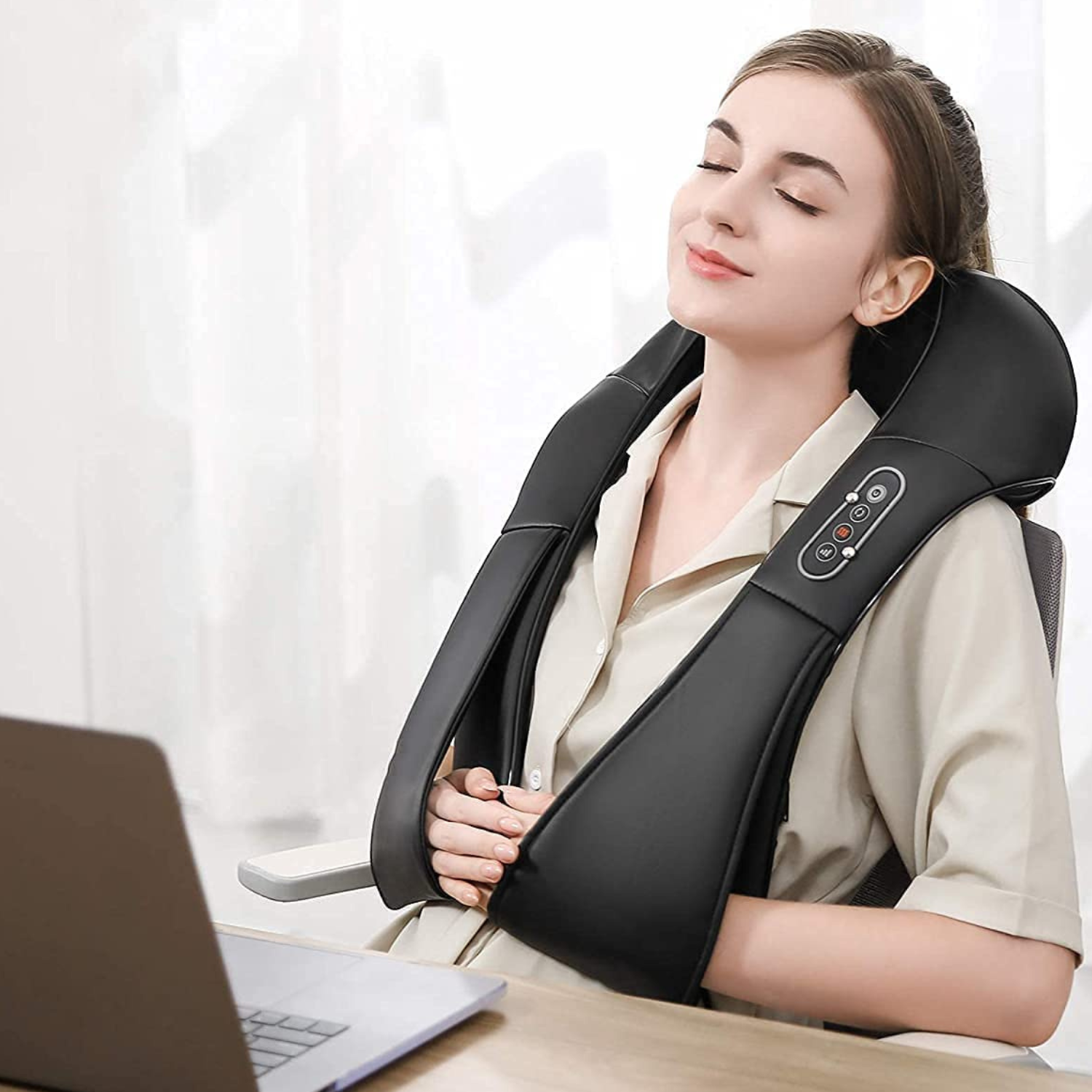 Soothing Heated Neck & Shoulder Massager for Deep Relaxation
