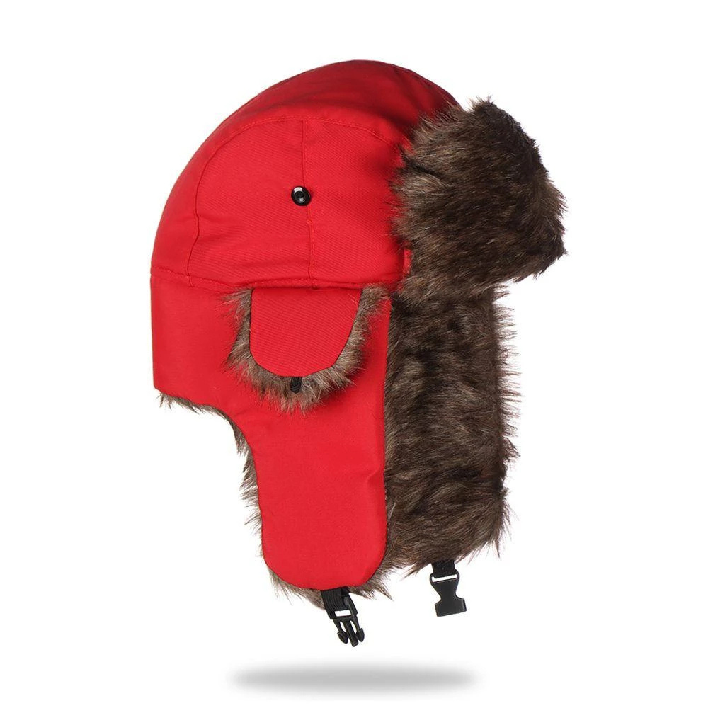 Luxurious Winter Aviator Hat with Faux Fur Lining
