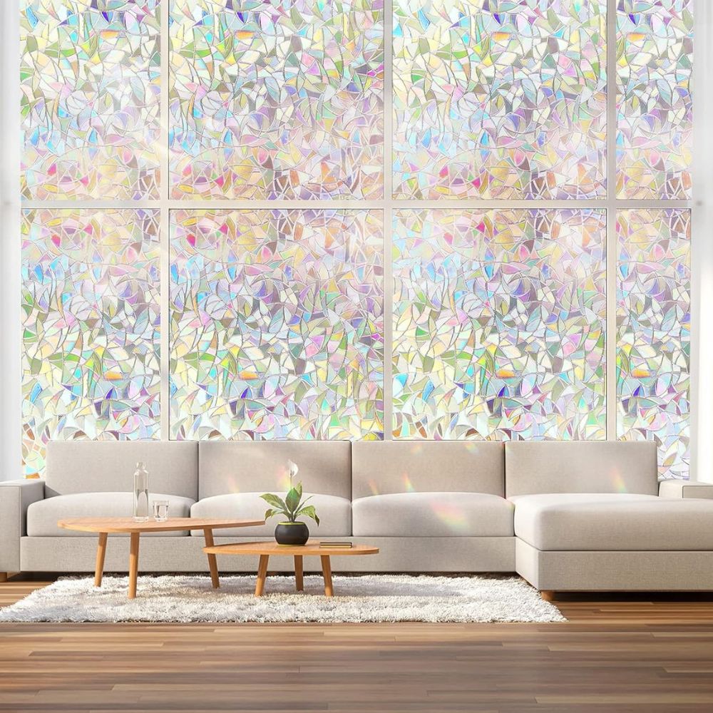 Vibrant Stained Glass Window Film for Enhanced Privacy
