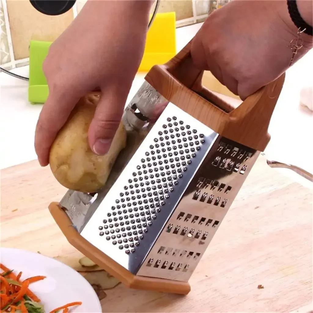 Dual-Sided Kitchen Grater with Collection Tray