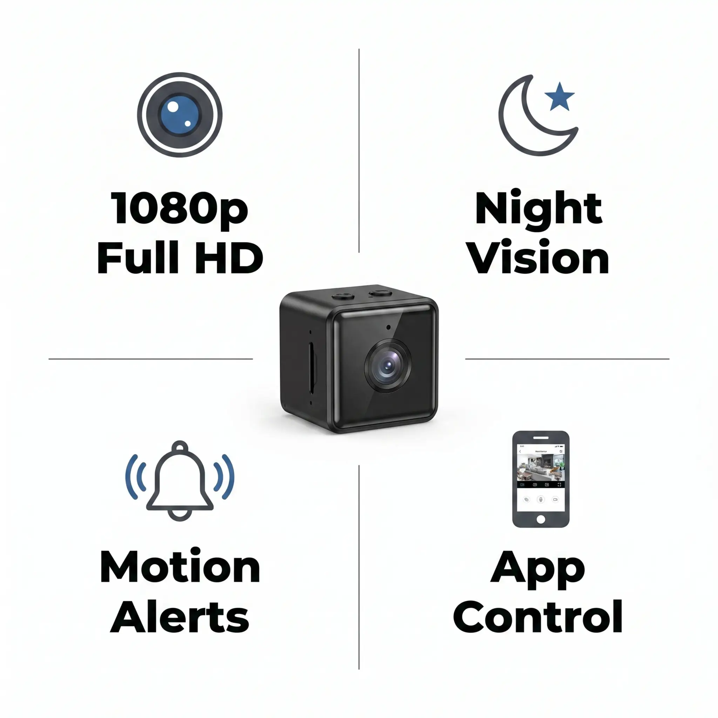 Smart 1080P Wireless Security Camera for Indoor and Outdoor Use
