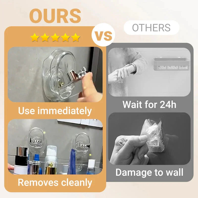 Versatile Wall-Mounted Storage Organizer with Suction Cups