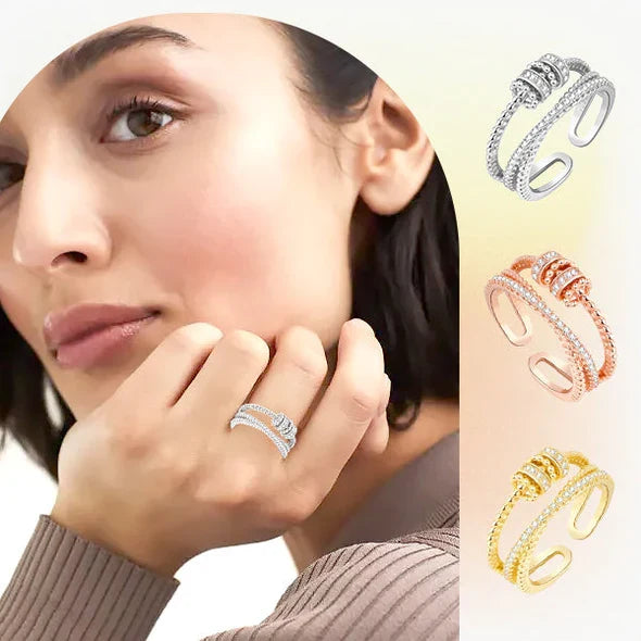 Serenity Spin Trio Ring