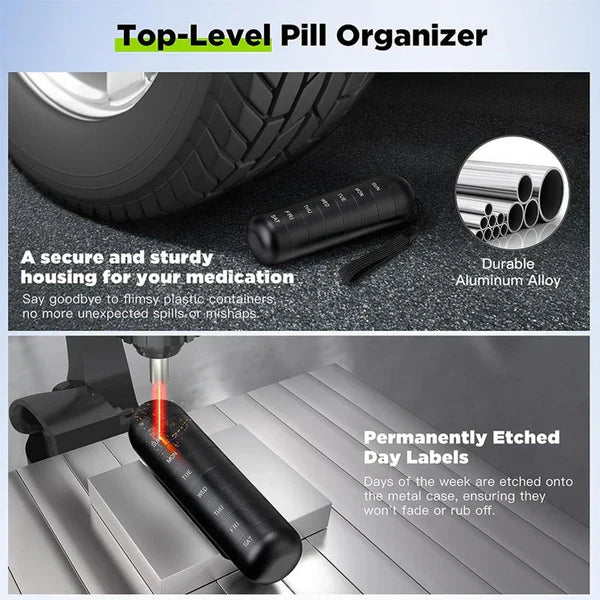 Travel-Friendly 7-Day Pill Organizer with Modular Design