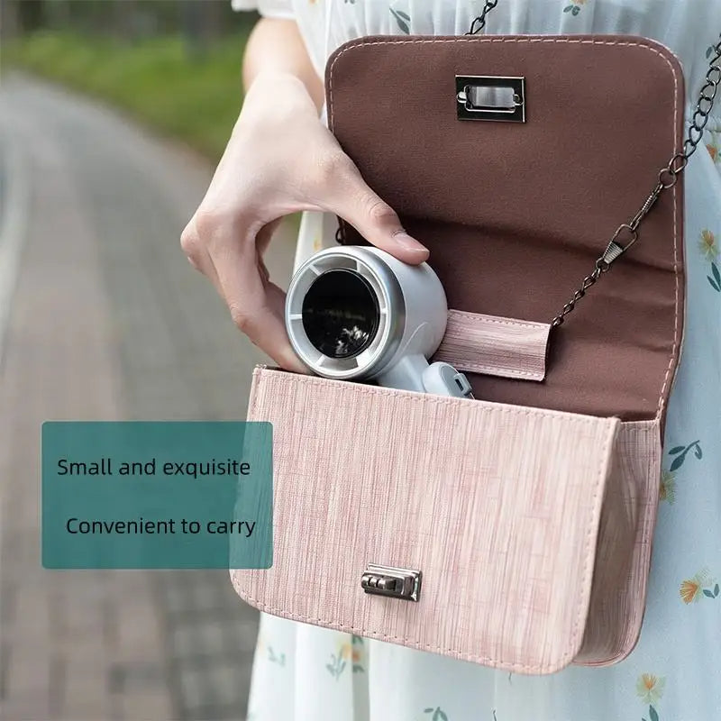 Compact Folding Fan with LCD Display for Ultimate Comfort