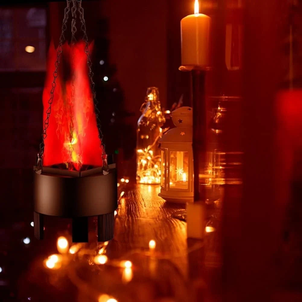 Radiant Ember Pendant Lamp - Mesmerizing Flame Illumination