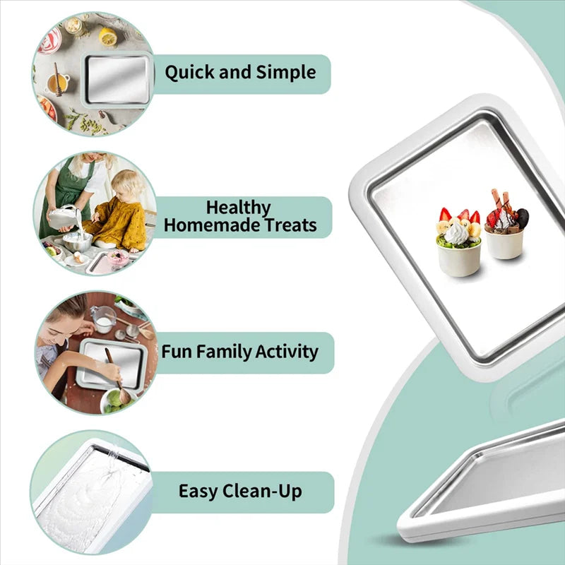 ChillPrep Non-Electric Dessert Tray for Rolled Treats