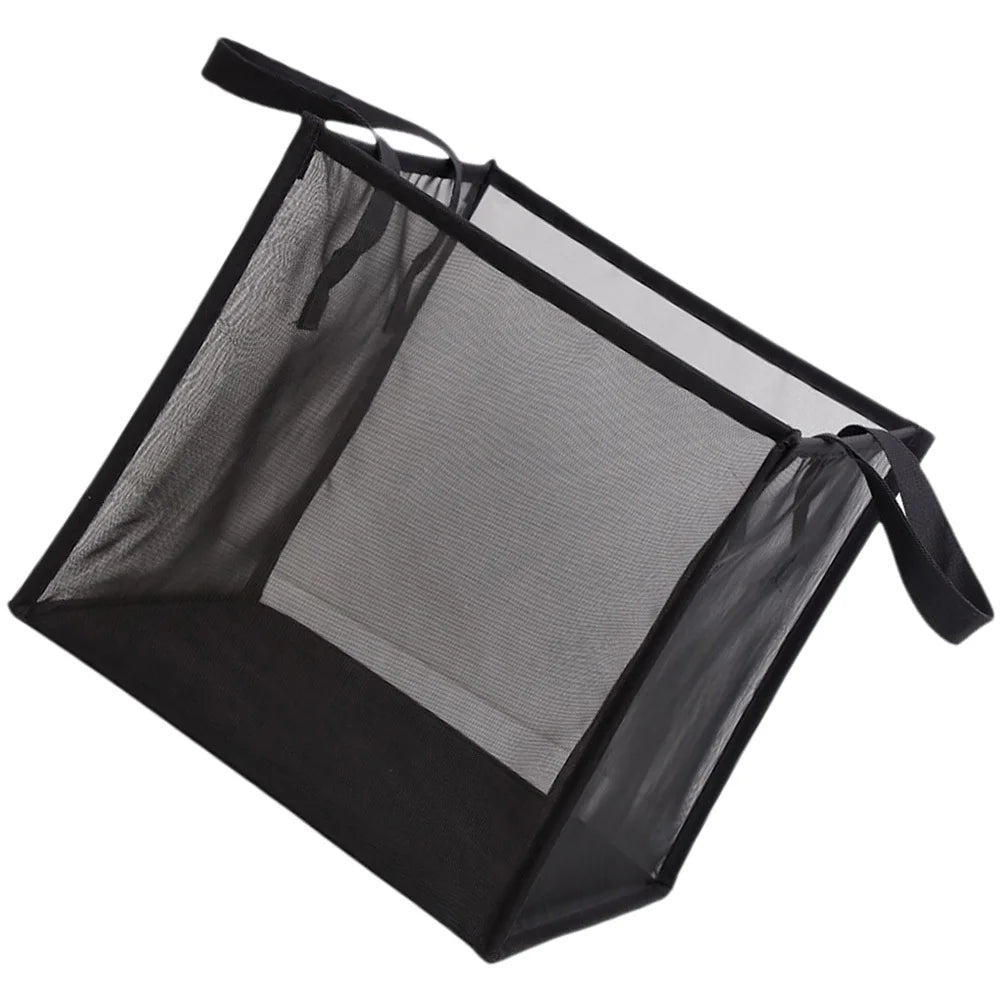 Compact Mesh Laundry Basket with Carry Handles