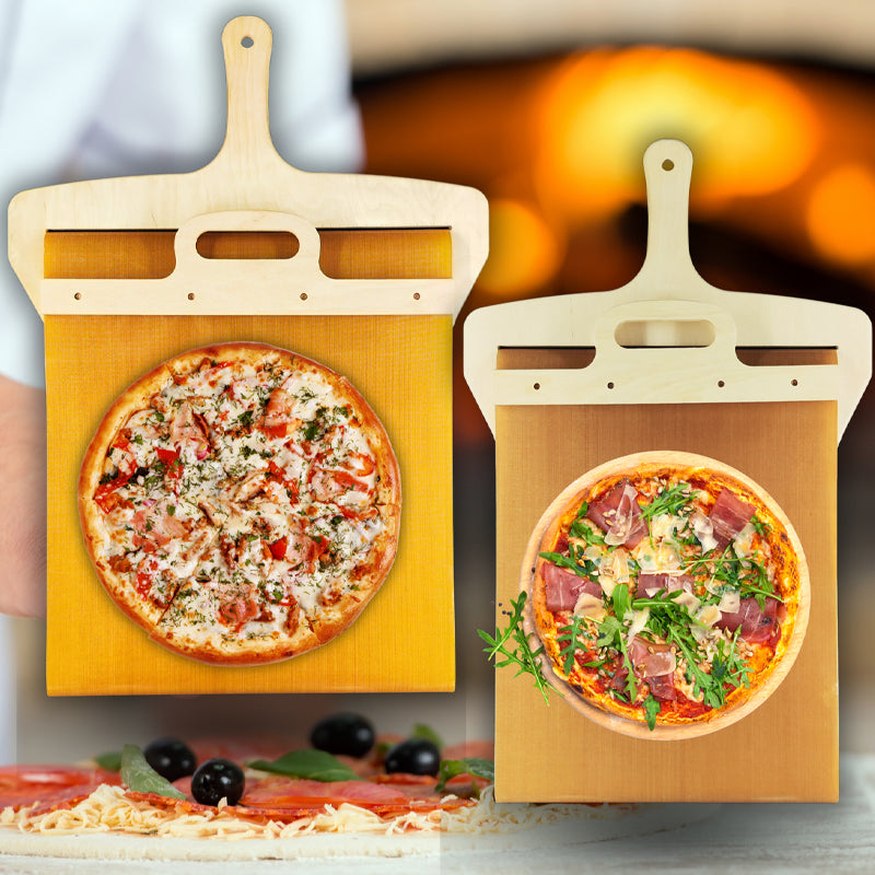 Birch Wood Pizza Peel with Sliding Mechanism – Adjustable Design