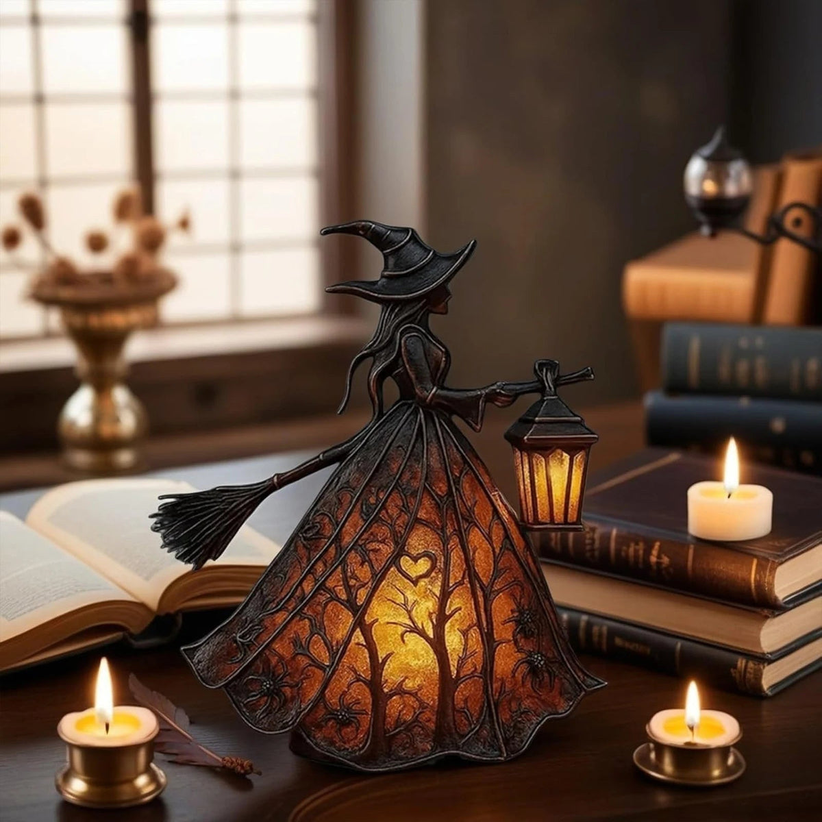Enchanting Witch Lamp for Spooky Home Decor