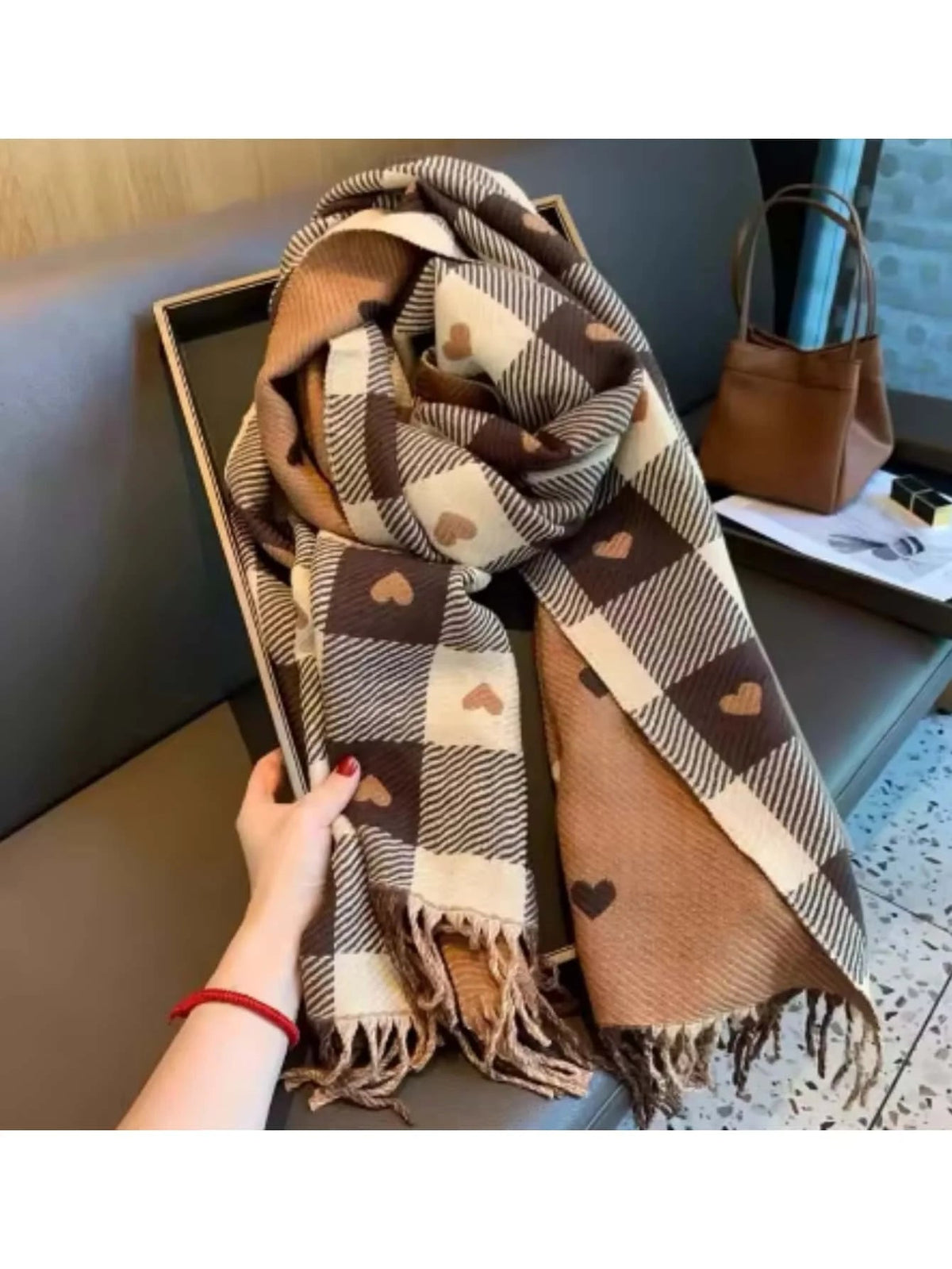 Chic Plaid Winter Wrap Scarf