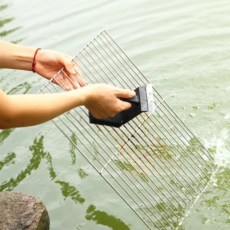 All-in-One Grill Cleaner with Scraper and Sponge