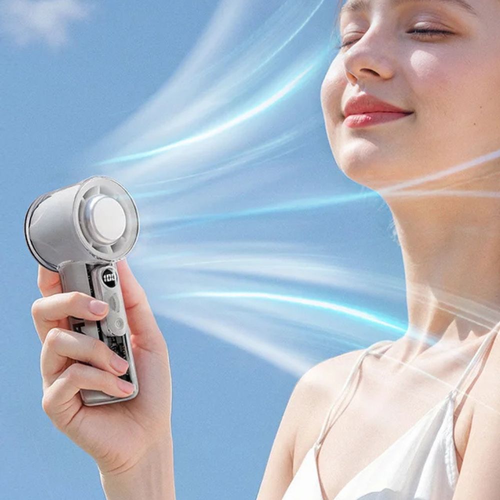 Portable Rechargeable Cooling Fan with Adjustable Speeds