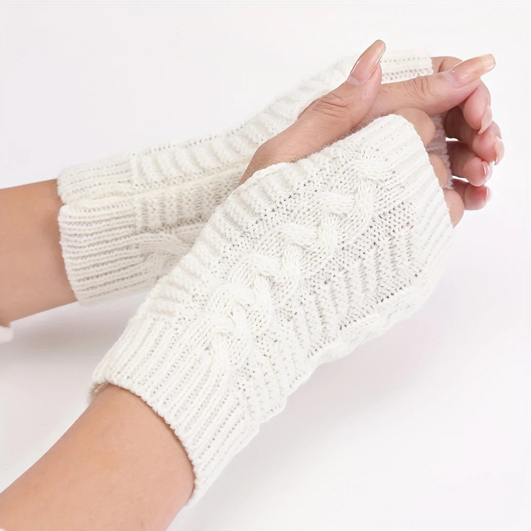 Chic Fingerless Winter Gloves for Women
