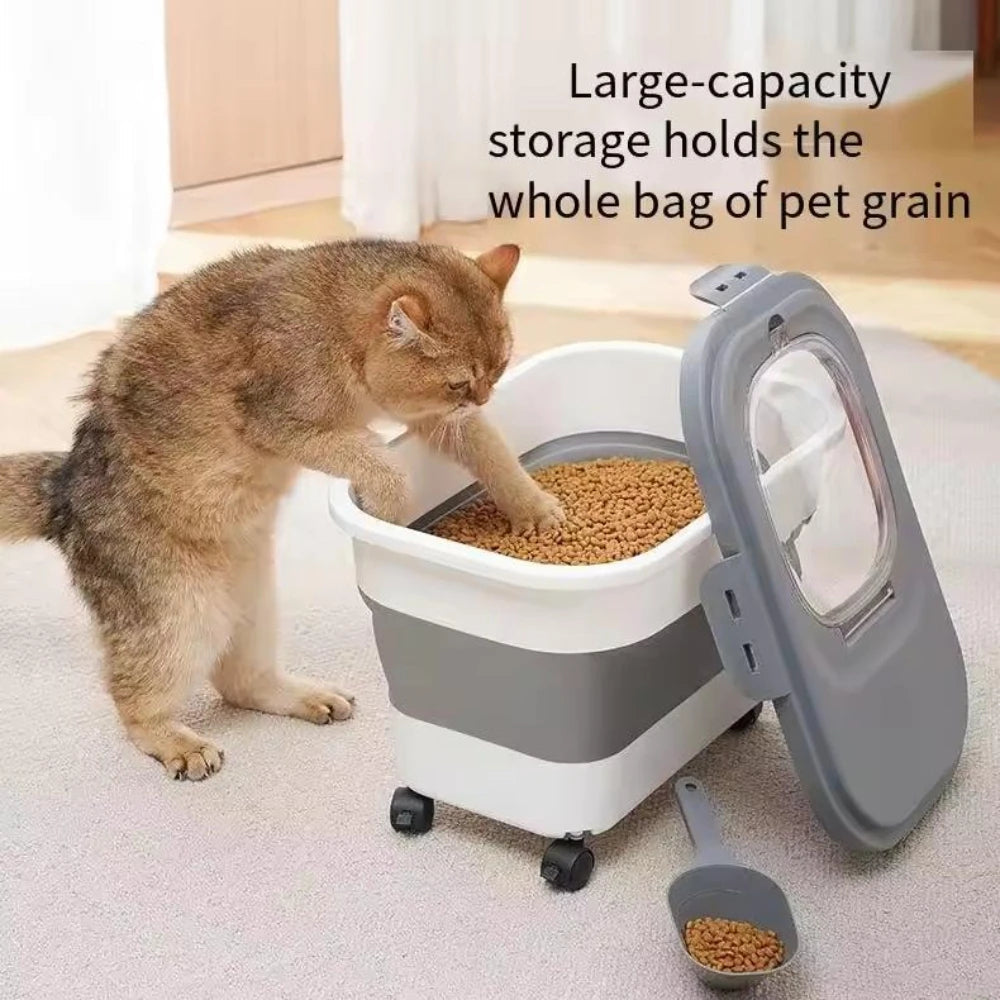 Versatile Collapsible Food Storage Solution with Wheels