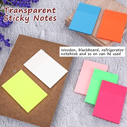 Clear Adhesive Notes for Effortless Organization