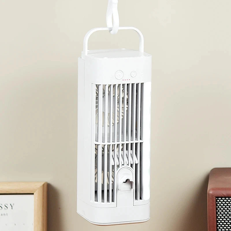 Compact Desk Air Cooler with Humidifier and LED Light