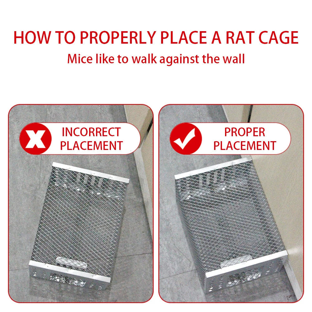 Eco-Friendly Rodent Capture Cage with Sliding Access