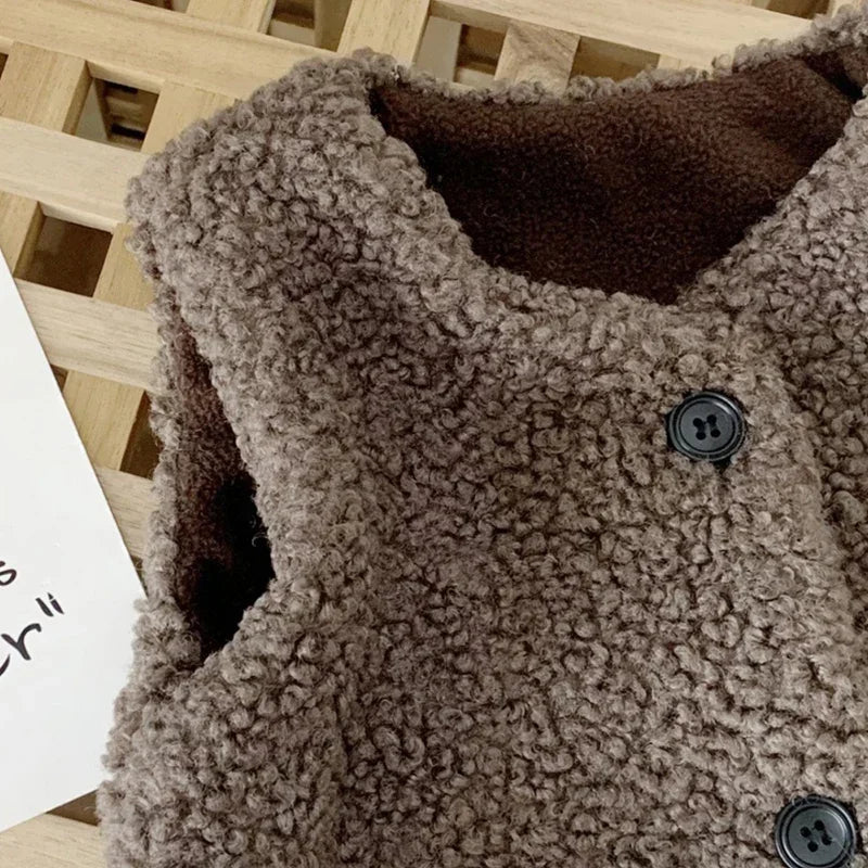 Cozy Lamb Wool Vest for Kids - Warm Winter Layer