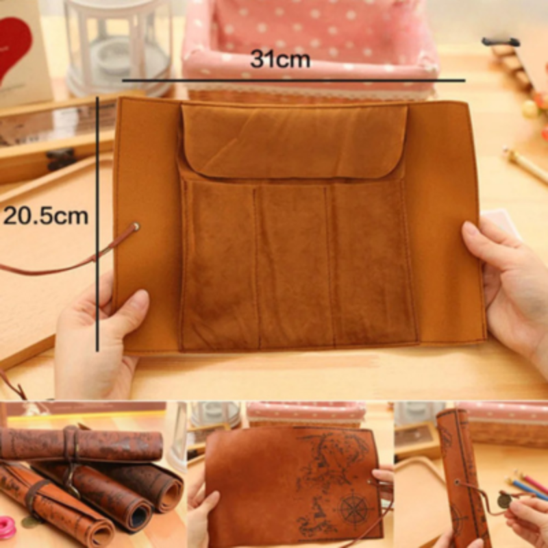 Classic Leather Writing Utensil Holder