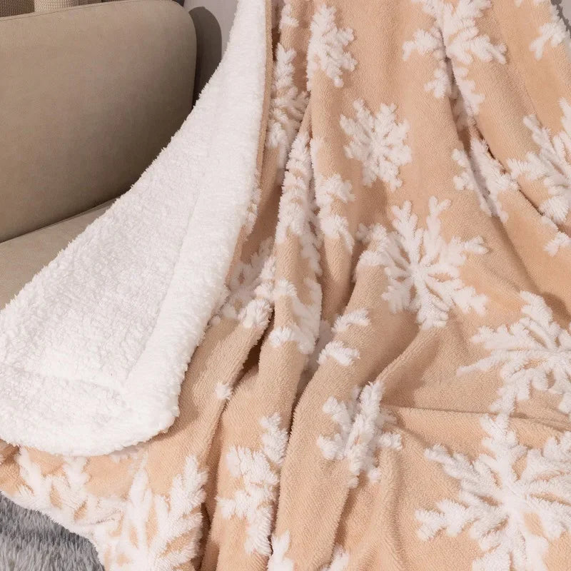 Cozy Festive Blanket for Sofa and Bed Decor
