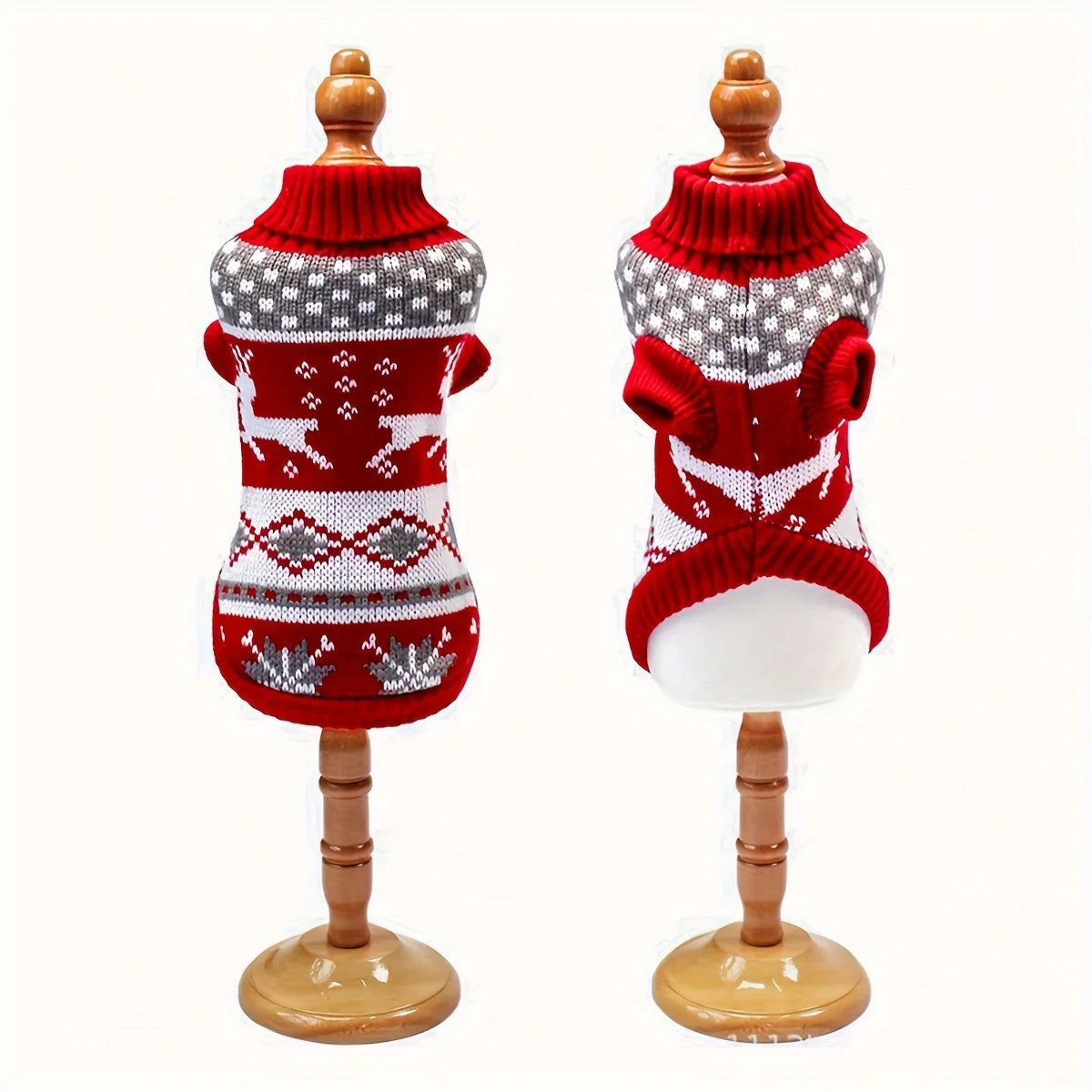 Cozy Festive Sweater for Small Pets