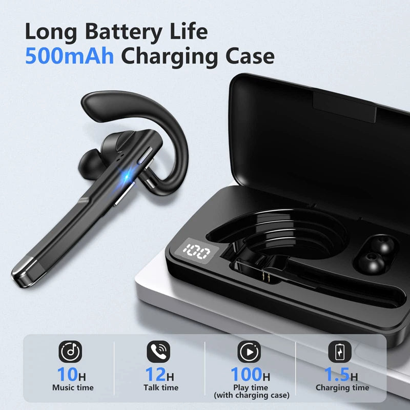 Ultimate Comfort Dual-Mic Bluetooth 5.1 Headset with Noise Cancellation