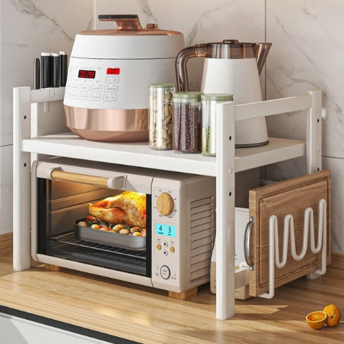 Multi-Tier Kitchen Microwave Storage Rack for Condiments - Rustproof