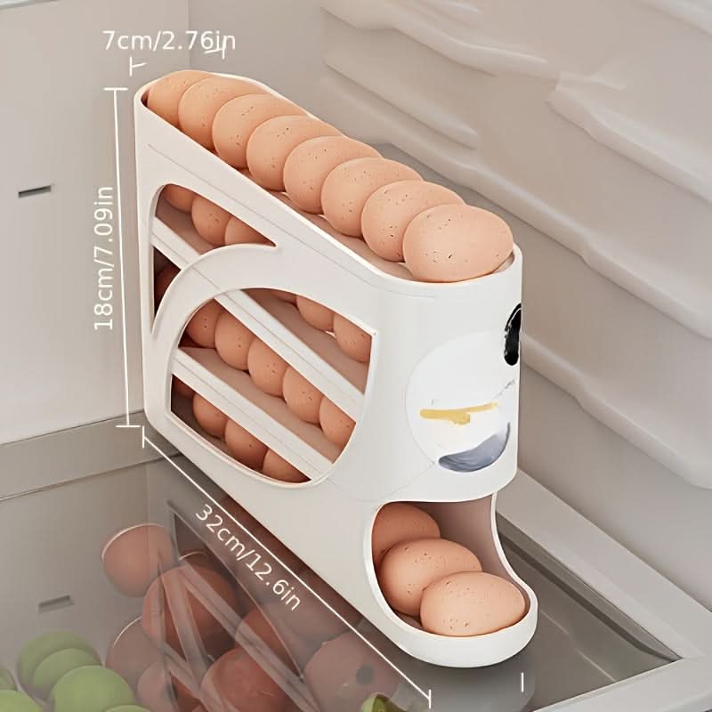 EggMaster Pro – 4-Tier Rolling Egg Storage Solution