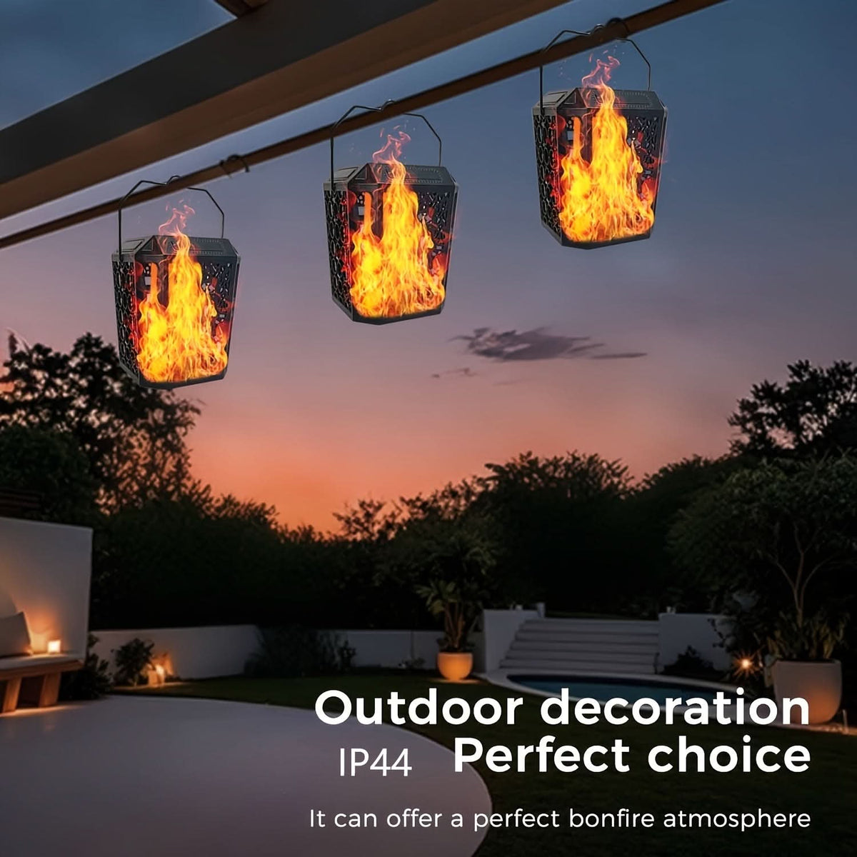 SunGlow Flickering Solar Lantern for Outdoor Ambiance