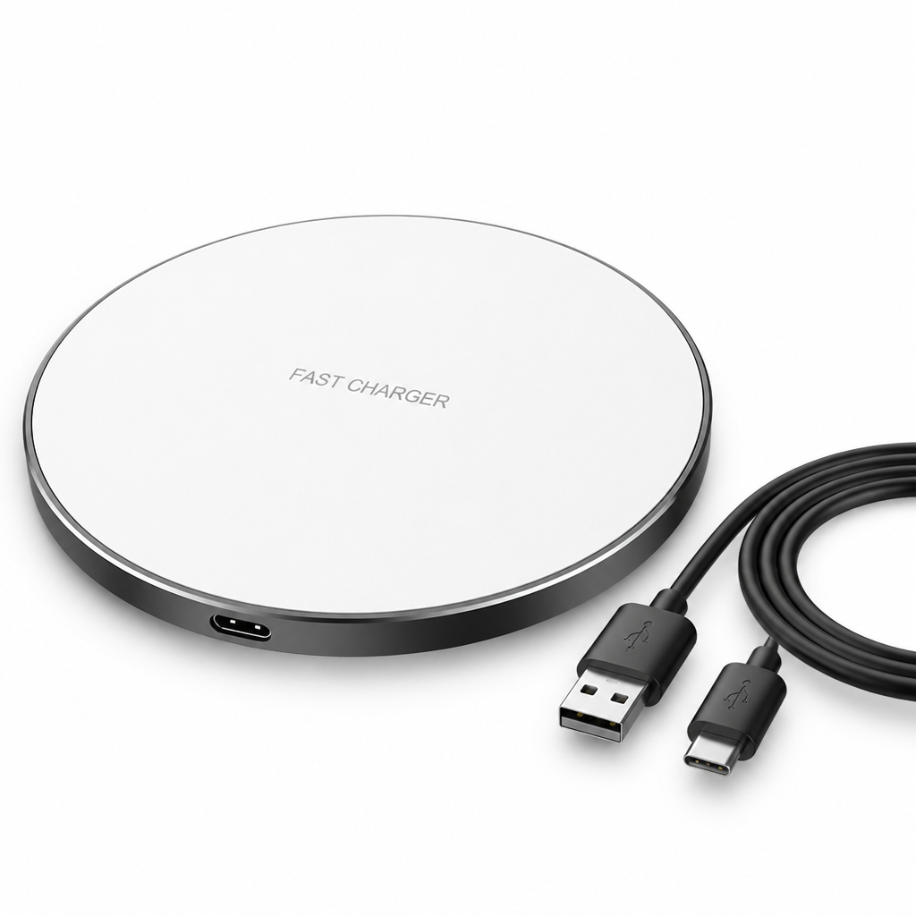 Qi-Compatible Fast-Charge Wireless Charging Pad (30W, USB-C Cable Included)