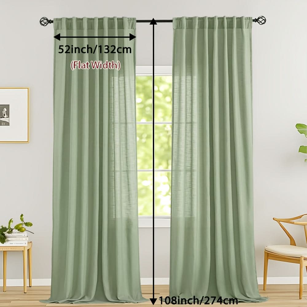 Breezy Linen Sheer Drapes for Natural Light and Privacy
