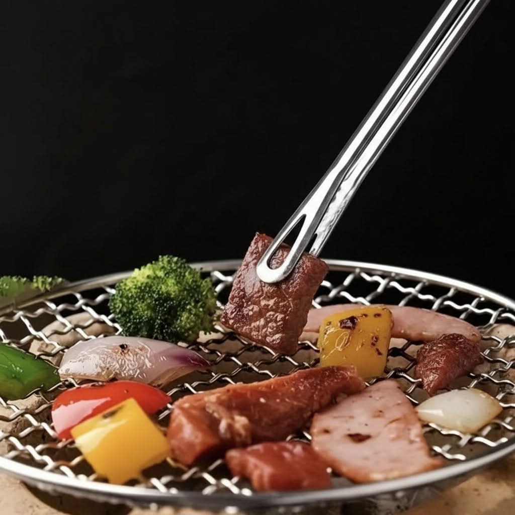 Premium Stainless Steel Grilling Tongs for Camping & BBQ