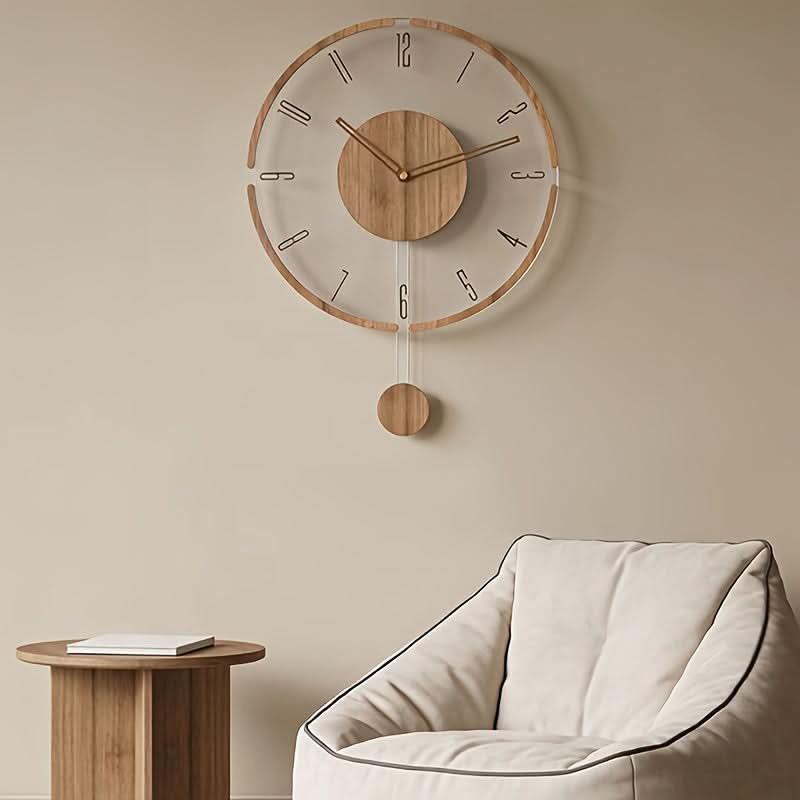 Elegance in Motion: ClearView Swing Wall Timepiece