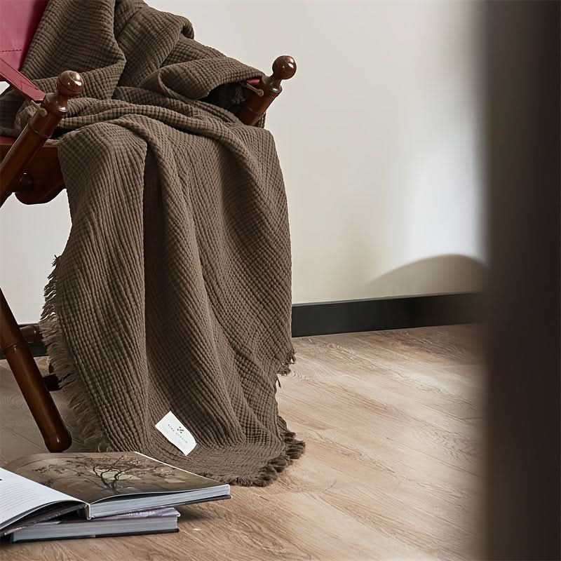 Chic Fringed Throw Blanket for Ultimate Home Comfort