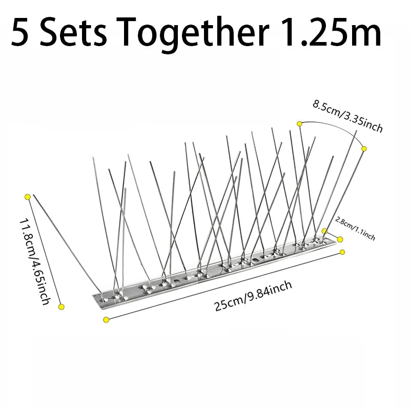 Stainless Steel Outdoor Bird Deterrent Spikes