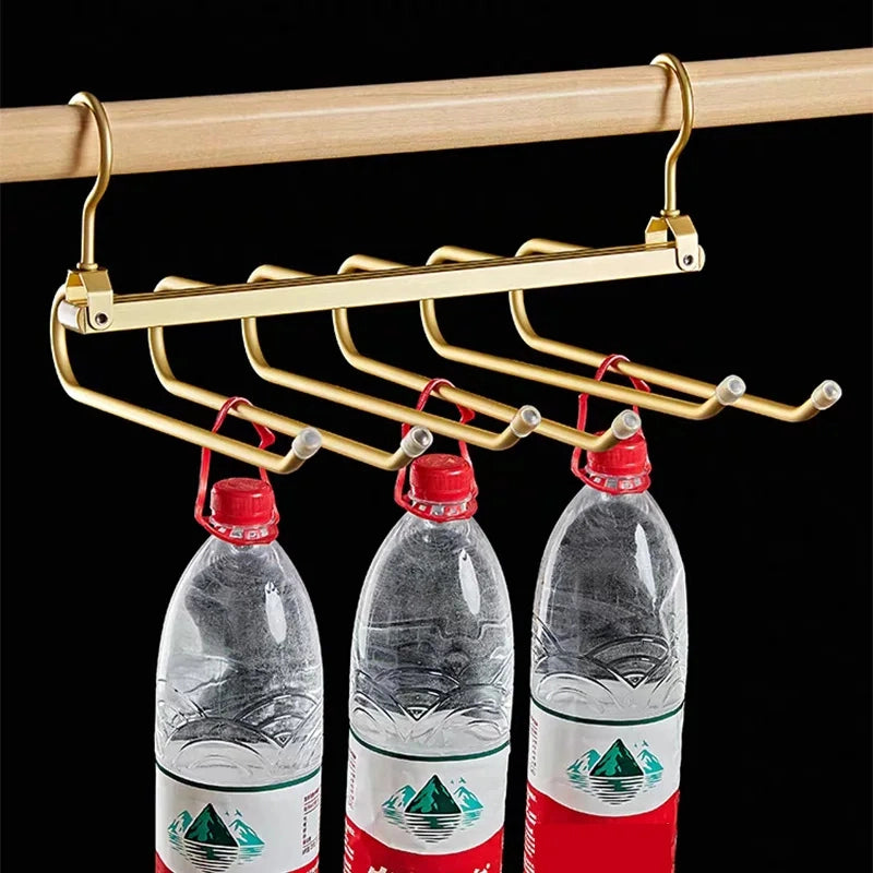 Multi-Tier Pant Organizer with Rotating Hook – Sleek Aluminum Design