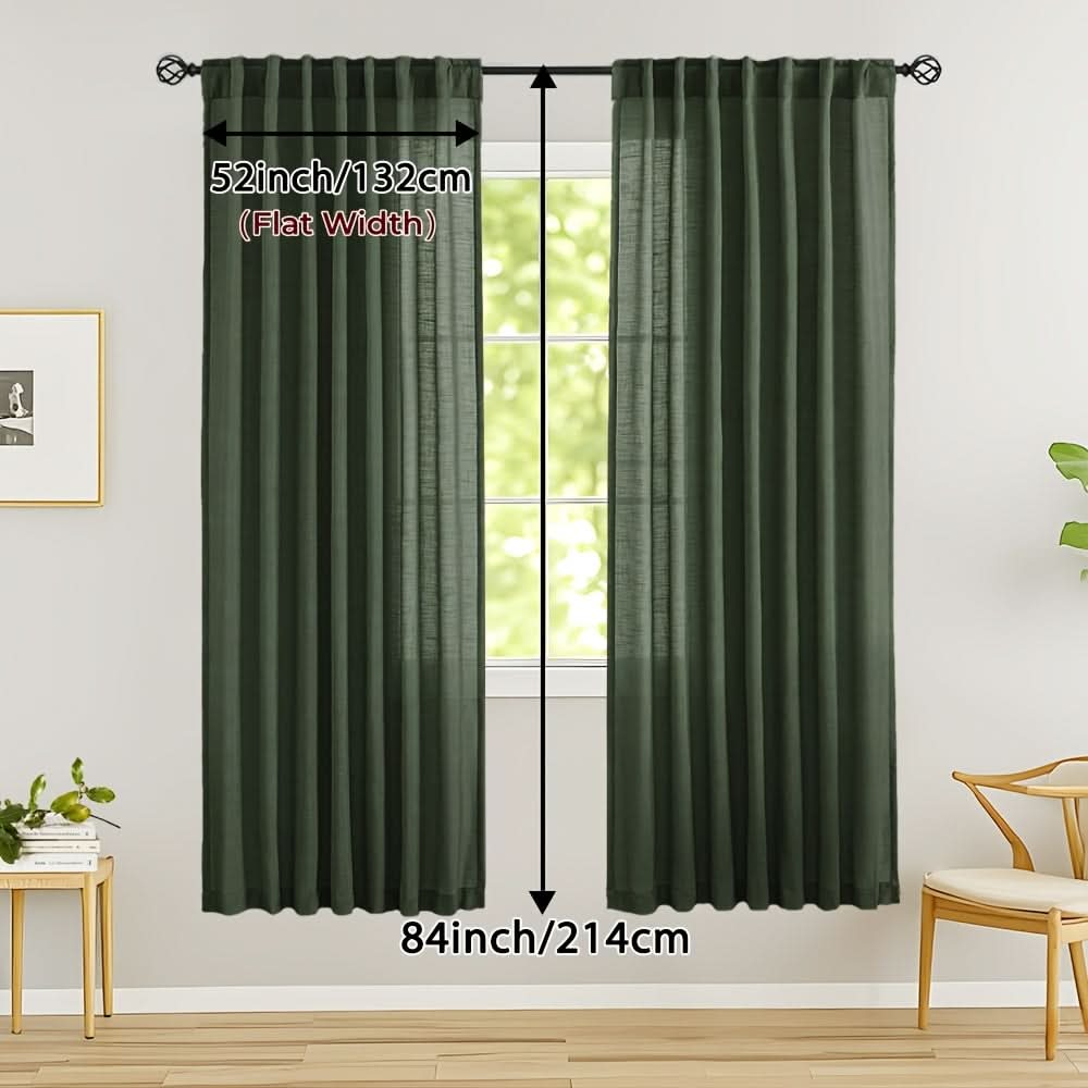 Breezy Linen Sheer Drapes for Natural Light and Privacy