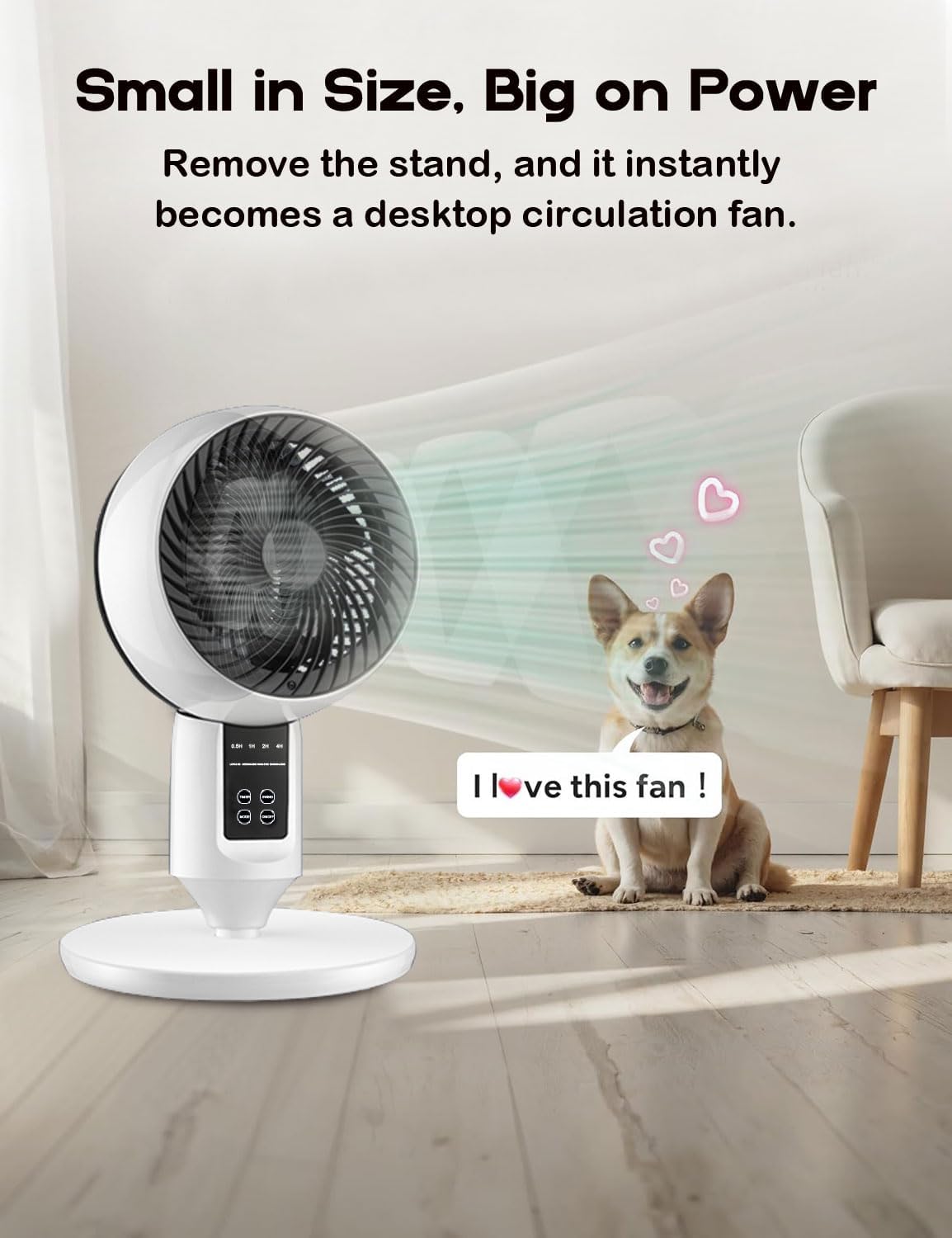 3D Oscillating Adjustable Pedestal Fan