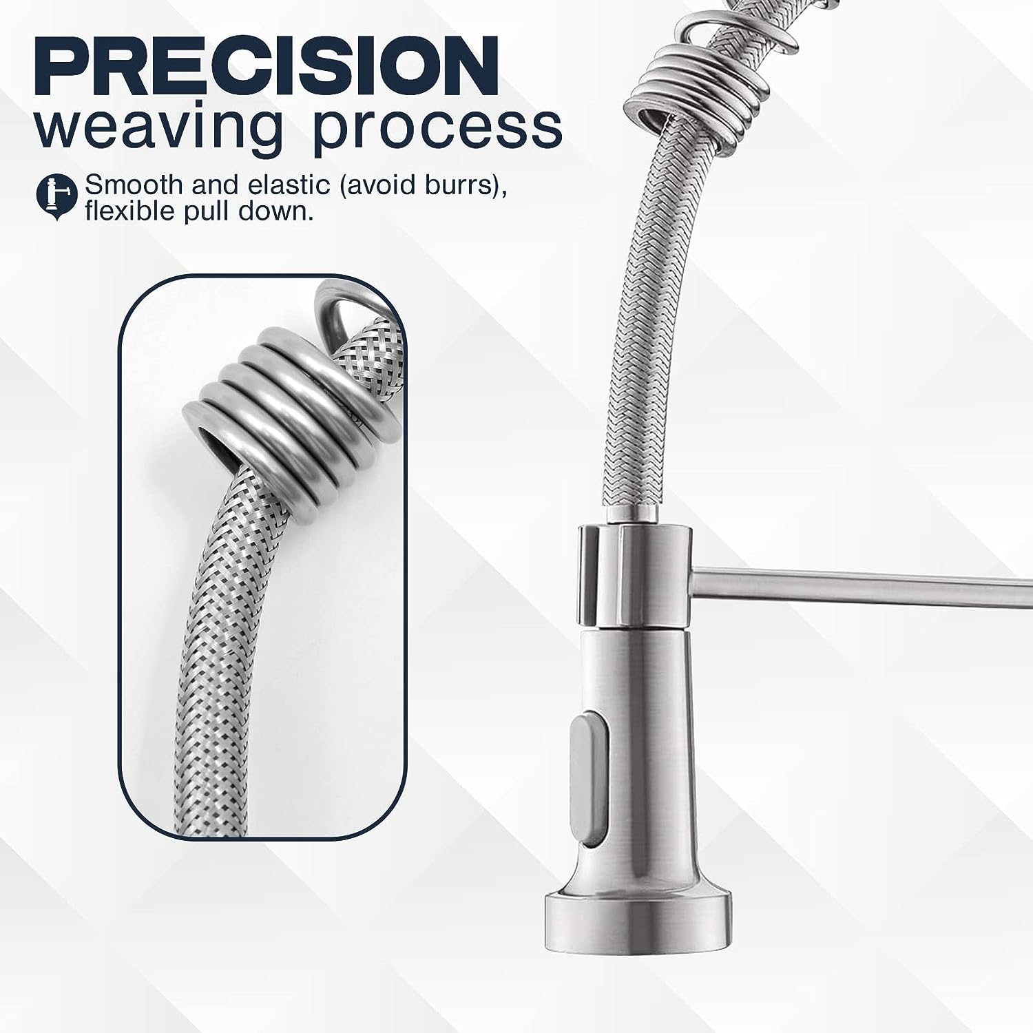 Versatile Kitchen Faucet with Flexible Pull-Down Sprayer