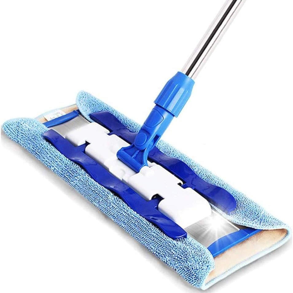 Versatile Flat Mop with Adjustable Handle and Reusable Pads