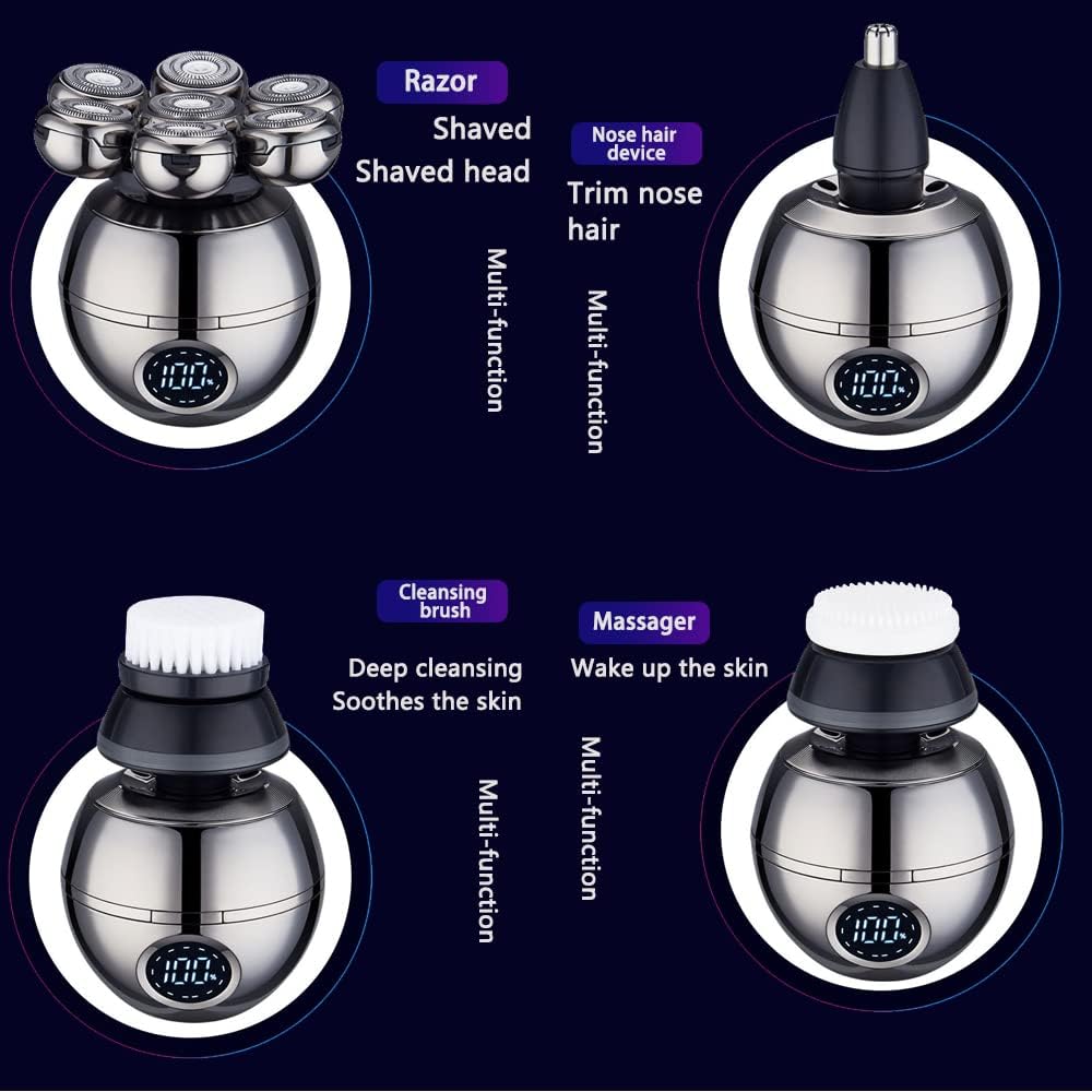Cordless Precision Head Shaver for Effortless Grooming