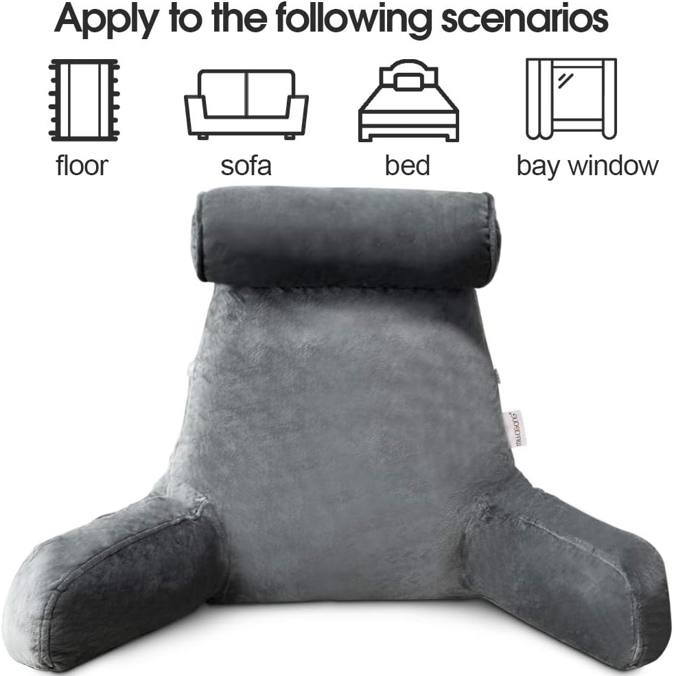 Comfort-Enhanced Reading Pillow with Supportive Arms
