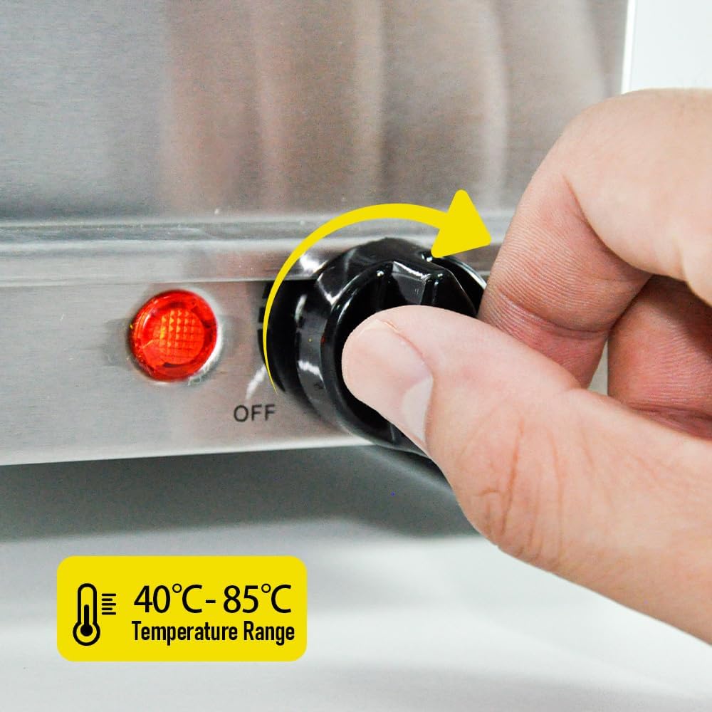 Food Warmer with Three 2.5-Liter Containers and Temperature Control