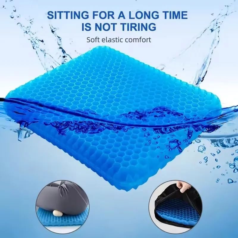Cooling Gel Seat Cushion - Extra Thick for Comfort (Buy One, Get One Free)