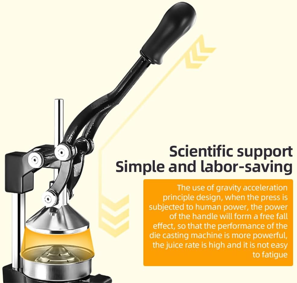 Stainless Steel Hand Press Juicer with 99% Juice Yield