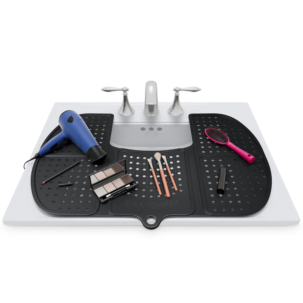 Compact Bathroom Sink Cover for Increased Counter Space