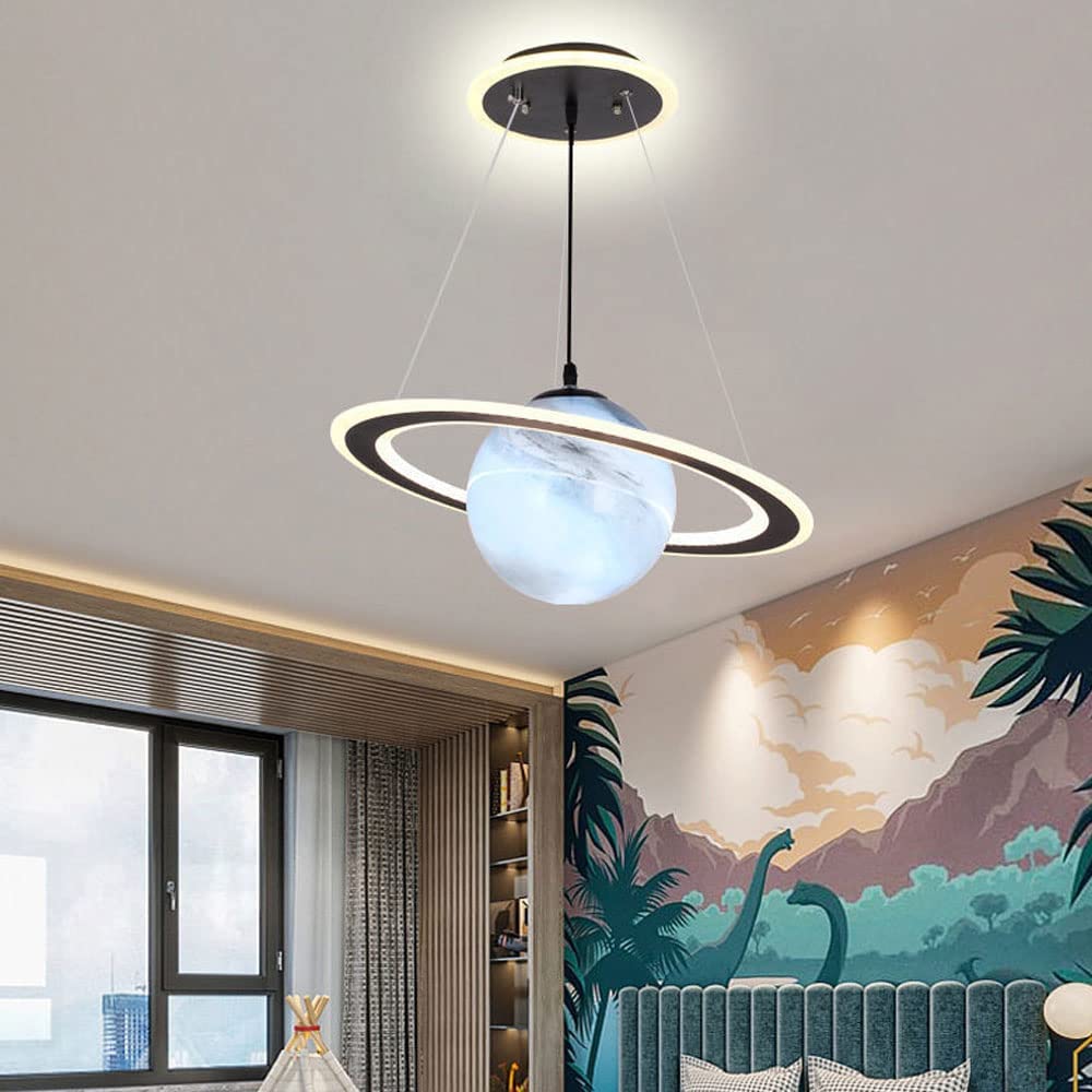 Children's LED Hanging Light Fixture - Starry Night Design